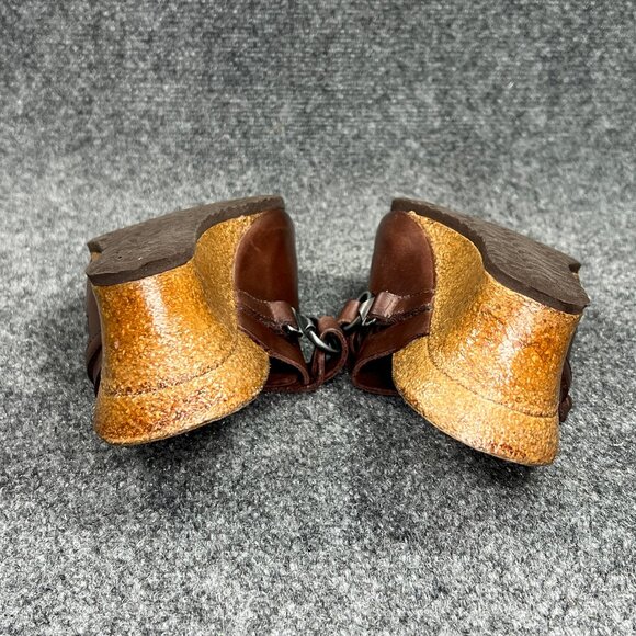 Papillio By Birkenstock Dana Wedge Clogs Women's 8 Brown Leather Slip On Sandals - Picture 12 of 13
